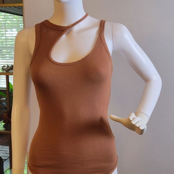 ALIX NYC ALLEN ASYMMETRICAL Rib Knit Bodysuit Size M - Picture 5 of 6